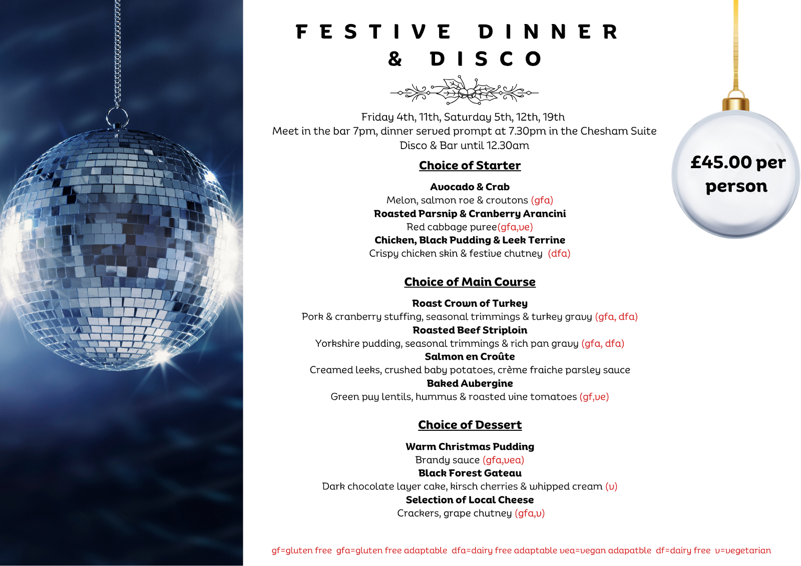 Festive Dinner & Disco 2026