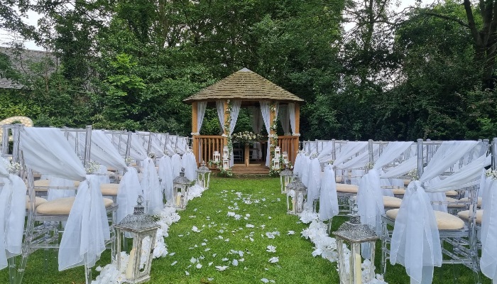Outdoor Wedding Ceremony at Mosborough Hall Hotel