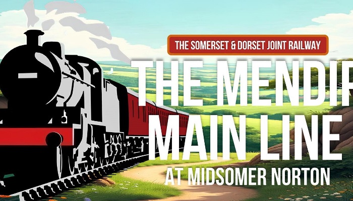 Somerset & Dorset Railway on the Mendip Hills at Midsomer Norton