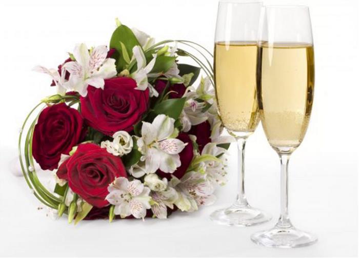 Flowers and Champagne