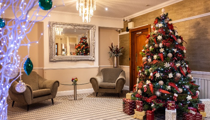 Christmas fireplace Christmas tree