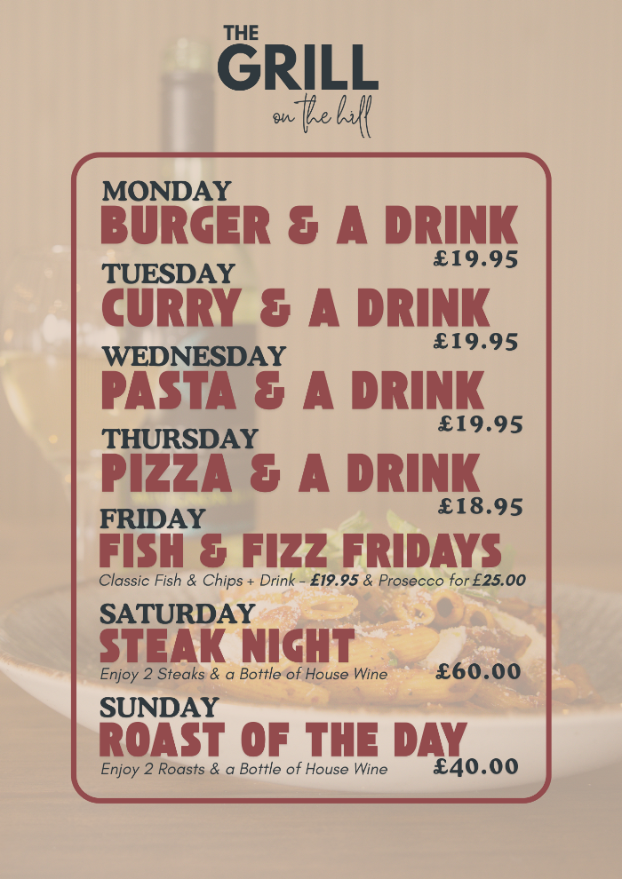 Grill on the Hill Offers 2025