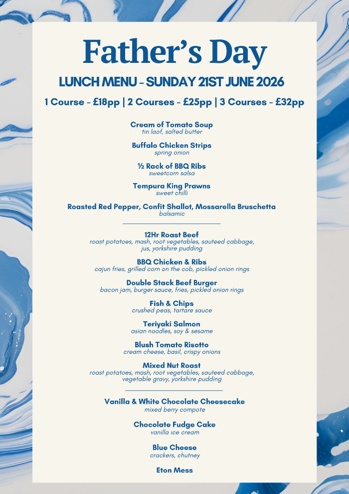 Fathers Day Menu