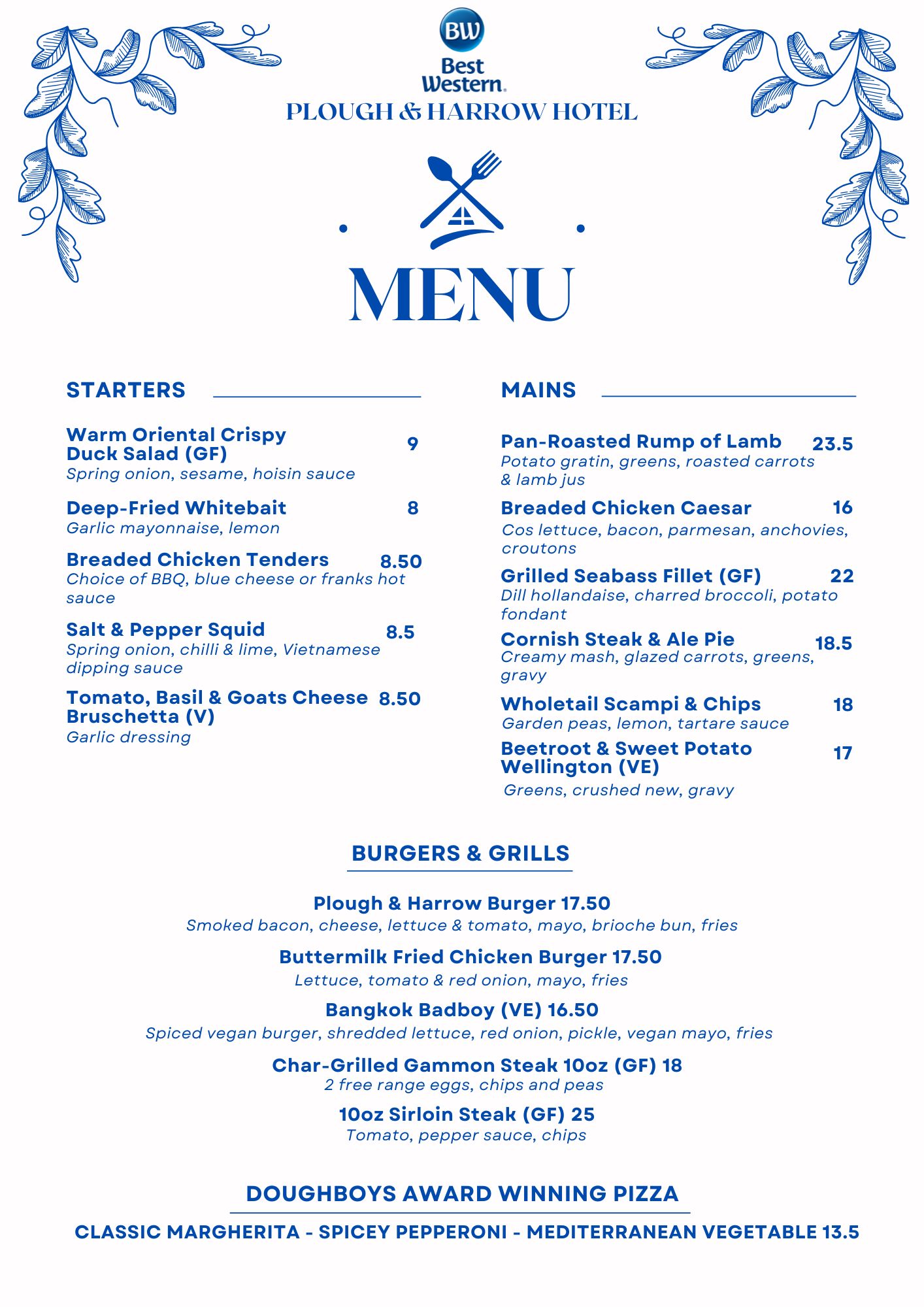 Spring Menu