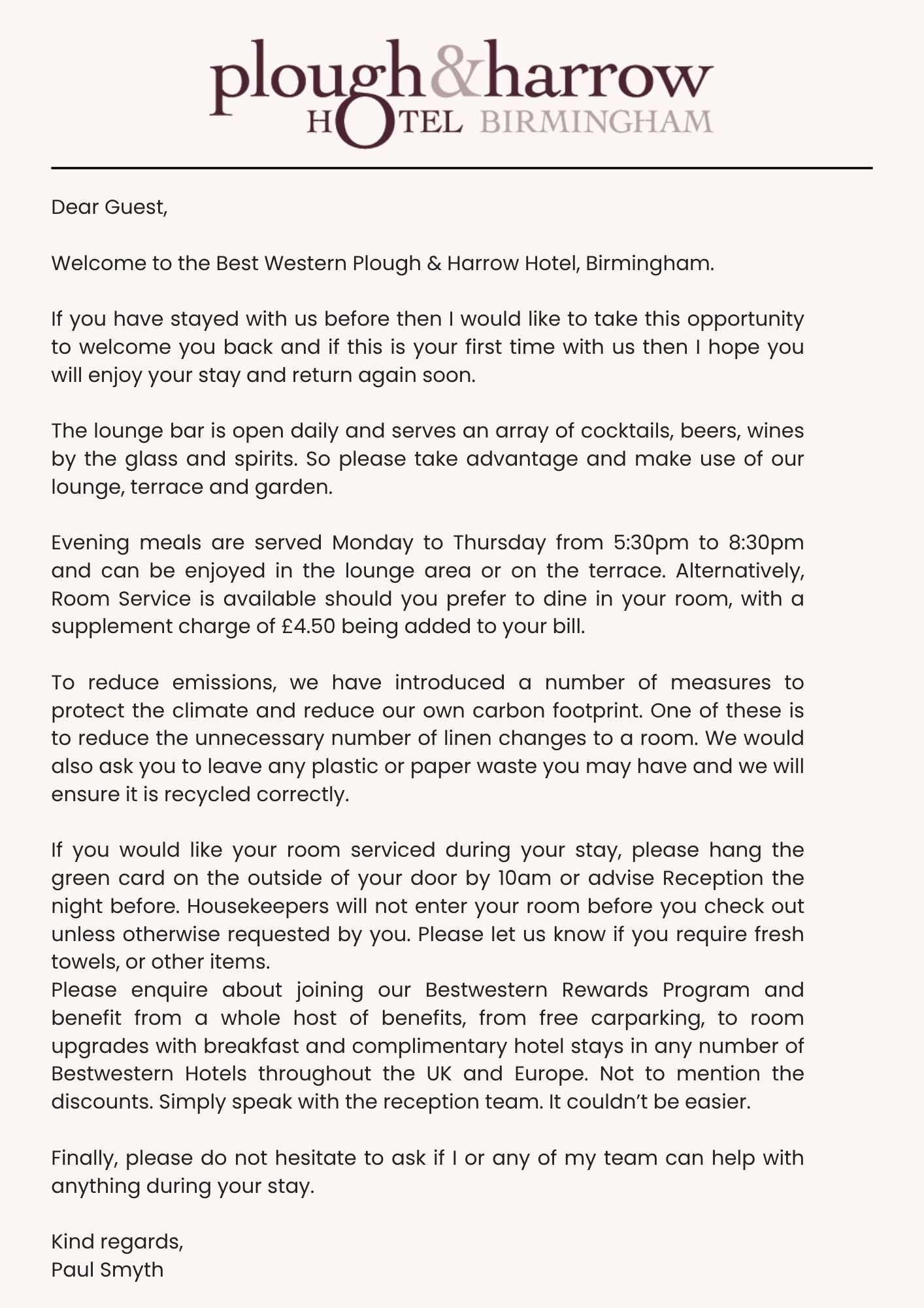 Guest Letter