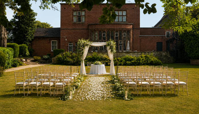 Outdoor Wedding Ceremony on the lawn