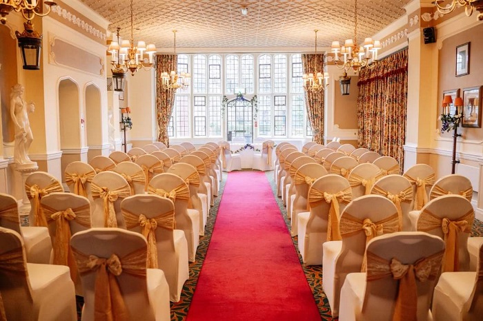 Wedding Ceremony in peach