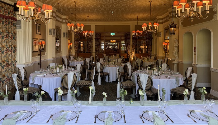 Wedding Breakfast from the top Table in Terrace Room