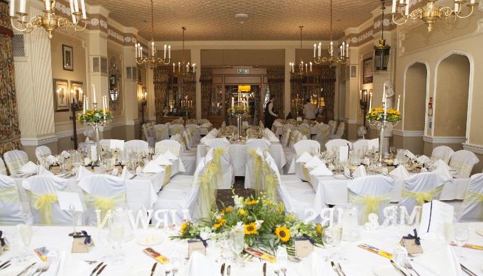 Wedding Reception Room Set Sunflowers