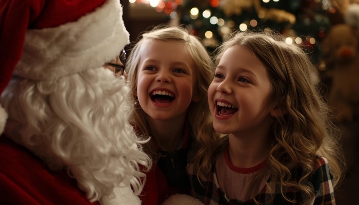 Kids with Santa