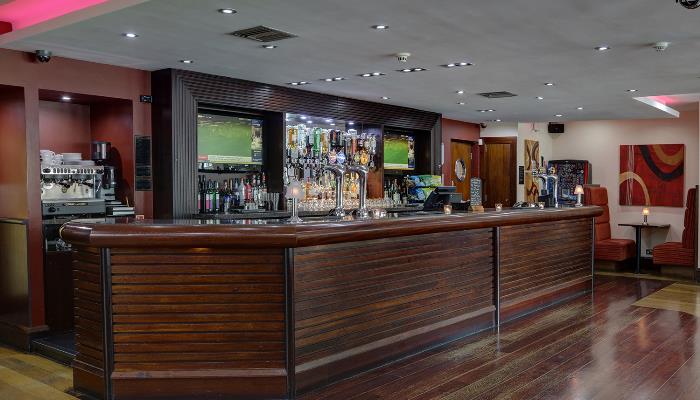 One O Eight bar at Hilcroft Hotel with Sky Sports
