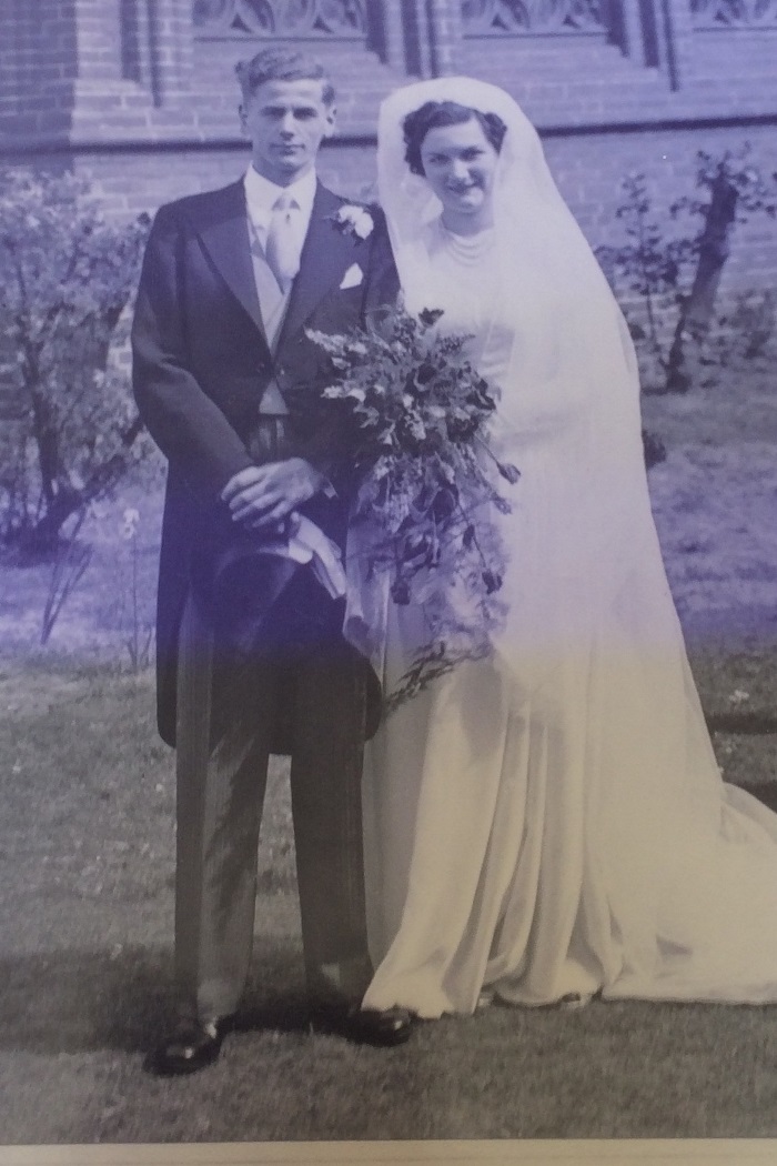 Margaret & Derwent on their Wedding Day