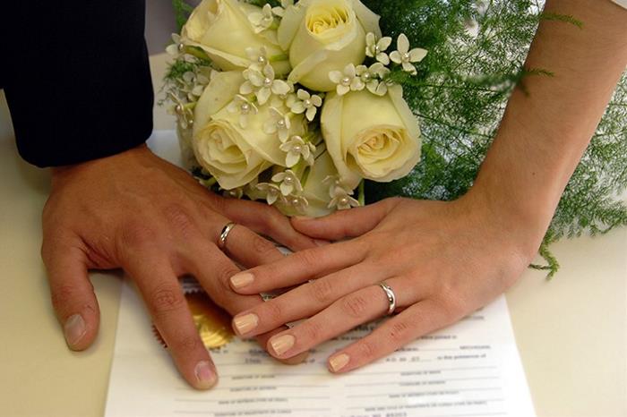 Bride And Groom Hands And Flowers Bride And Groom Hands And Flowers