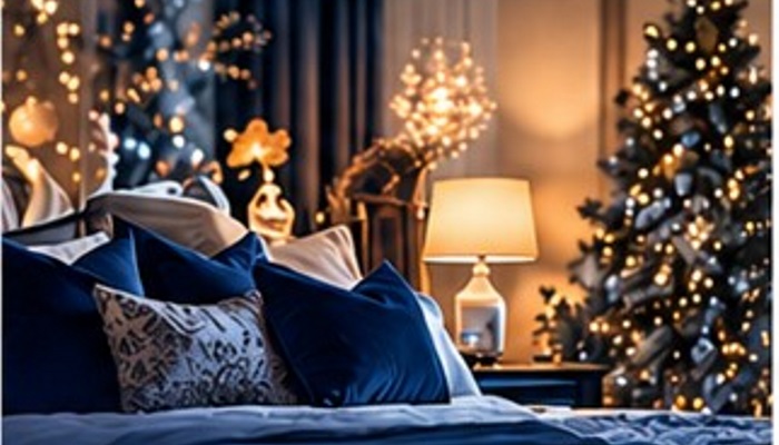 Cosy Christmas bedroom