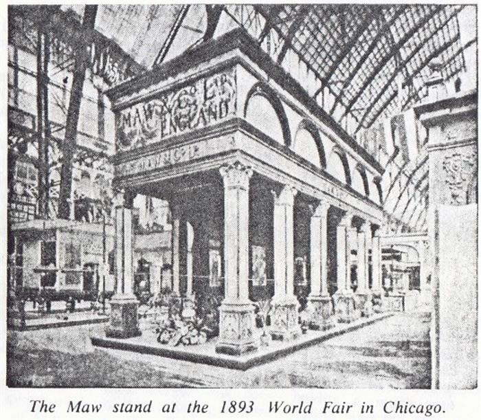 MAW STAND AT 1893 WORLD FAIR CHICAGO