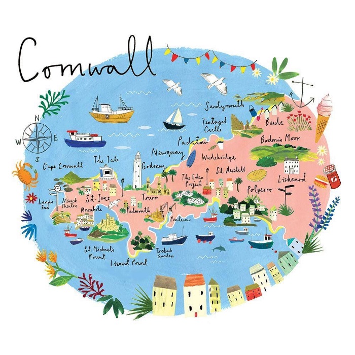 Map of Cornwall