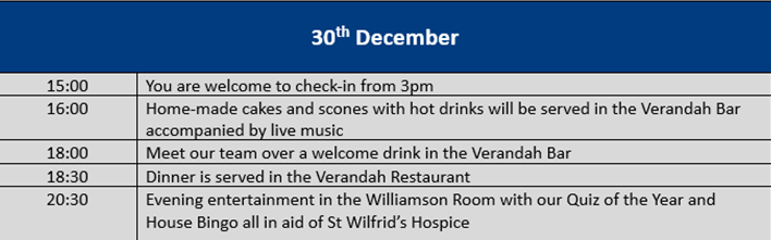 New Years Eve Residential York House Hotel Eastbourne