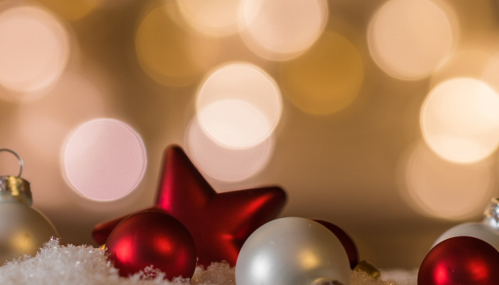 Christmas Gold & Red Header