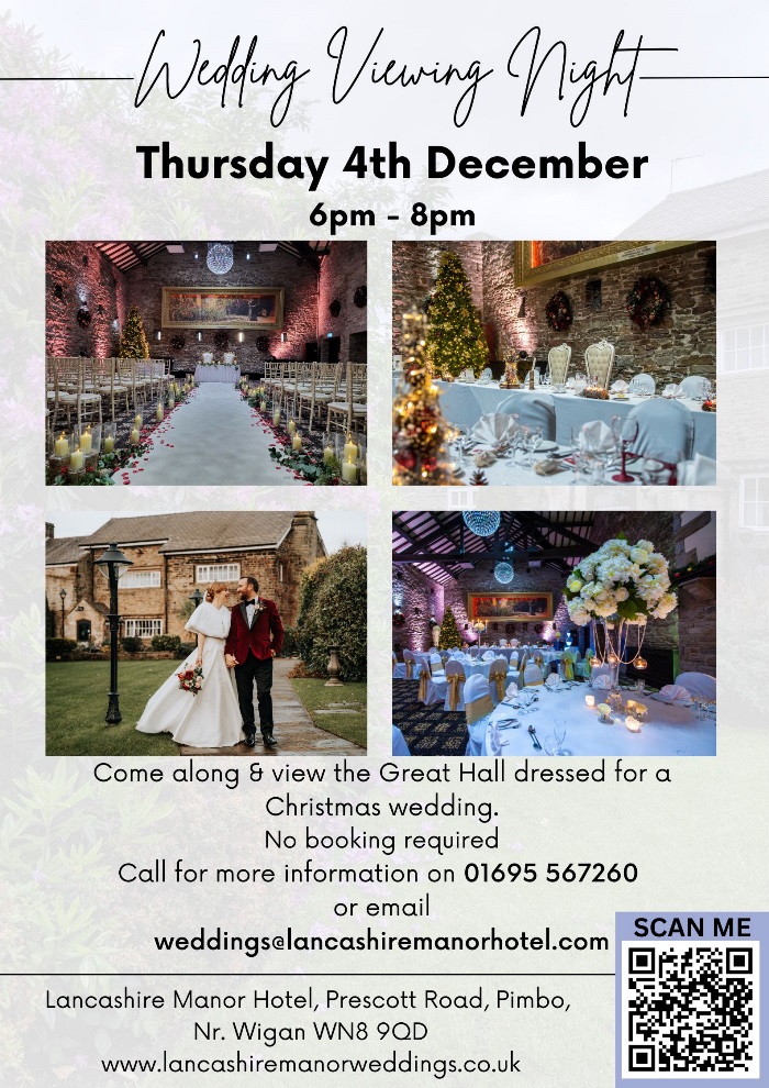 Christmas wedding open night 2025