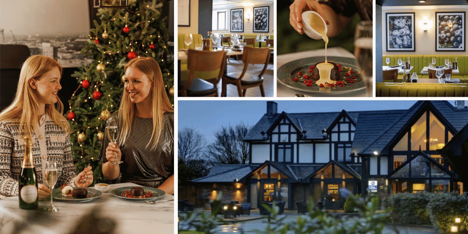 Festive dining Marcos New York Italian South Gloucestershire The Gables Hotel