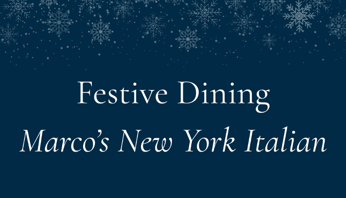 Festive Marcos New York Italian Bristol The Gables Hotel